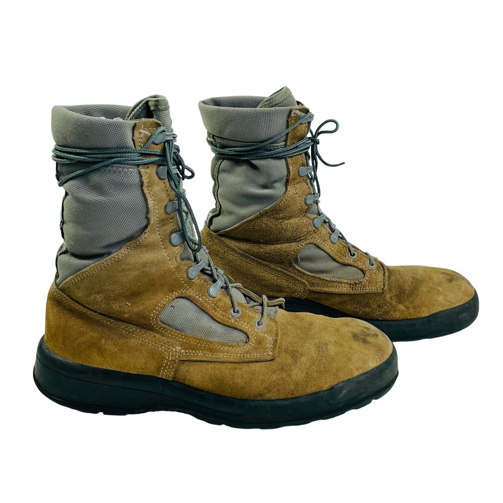 Belleville ASRM Gore-Tex Waterproof Military Flight Boots Tan Suede Vibram 11R